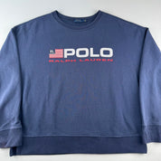 Polo Ralph Lauren Print Spellout Oversized Sweatshirt S