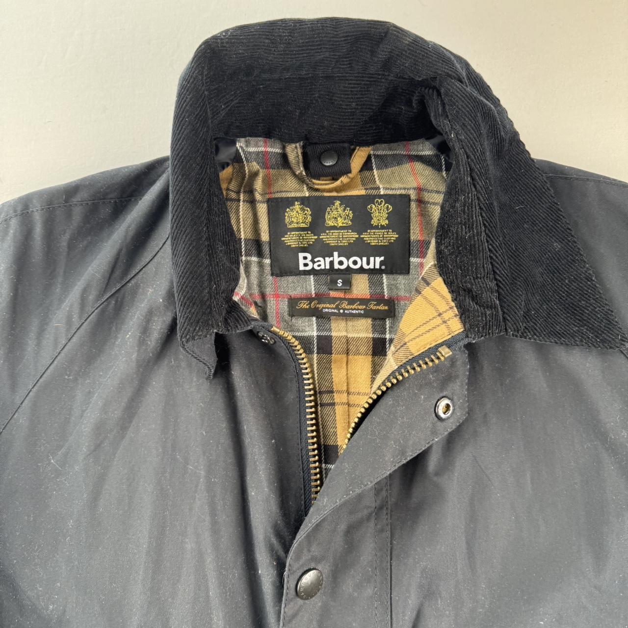 Barbour Ashby Wax Jacket Small Dark Navy S