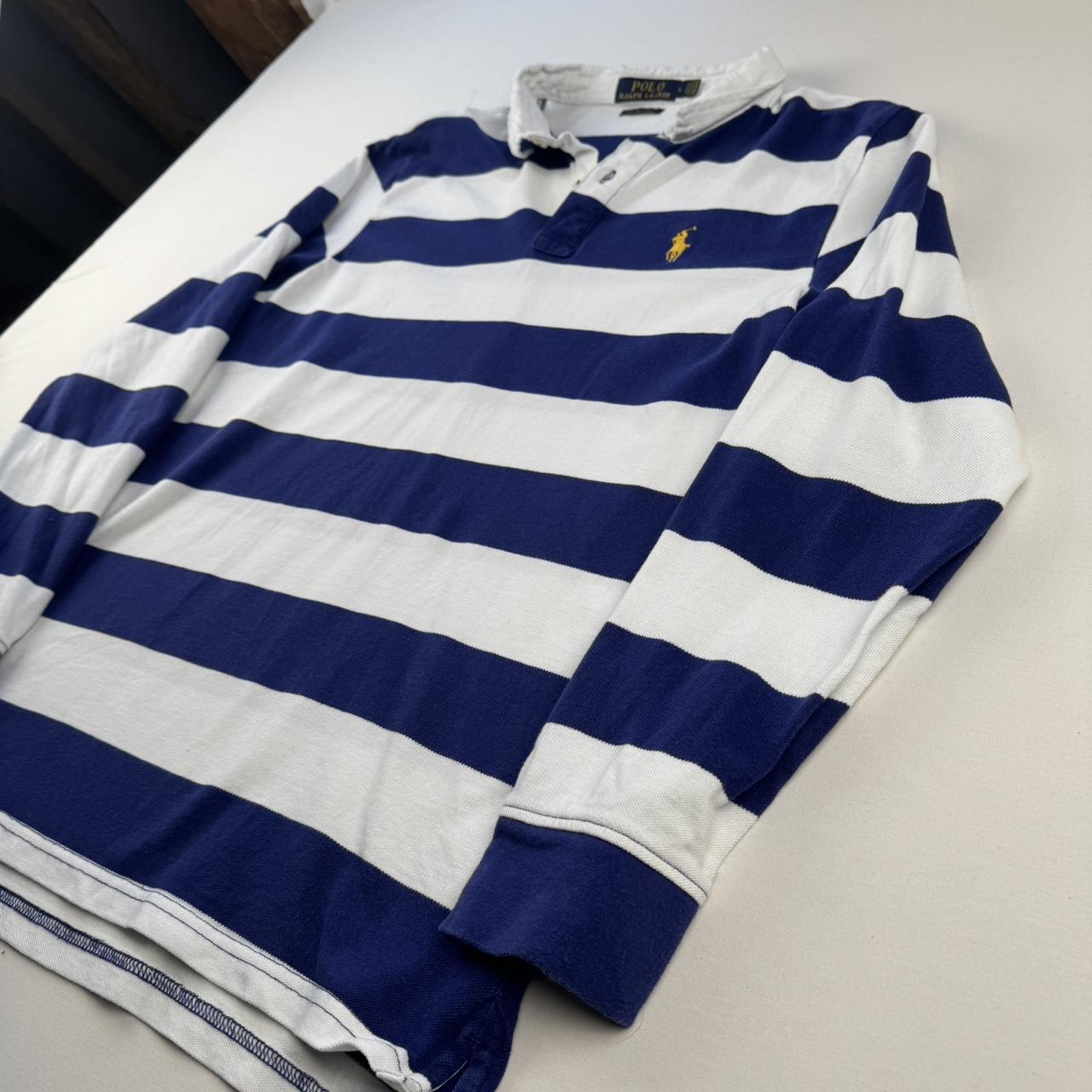 Womens Polo Ralph Lauren Striped Rugby Polo Shirt L