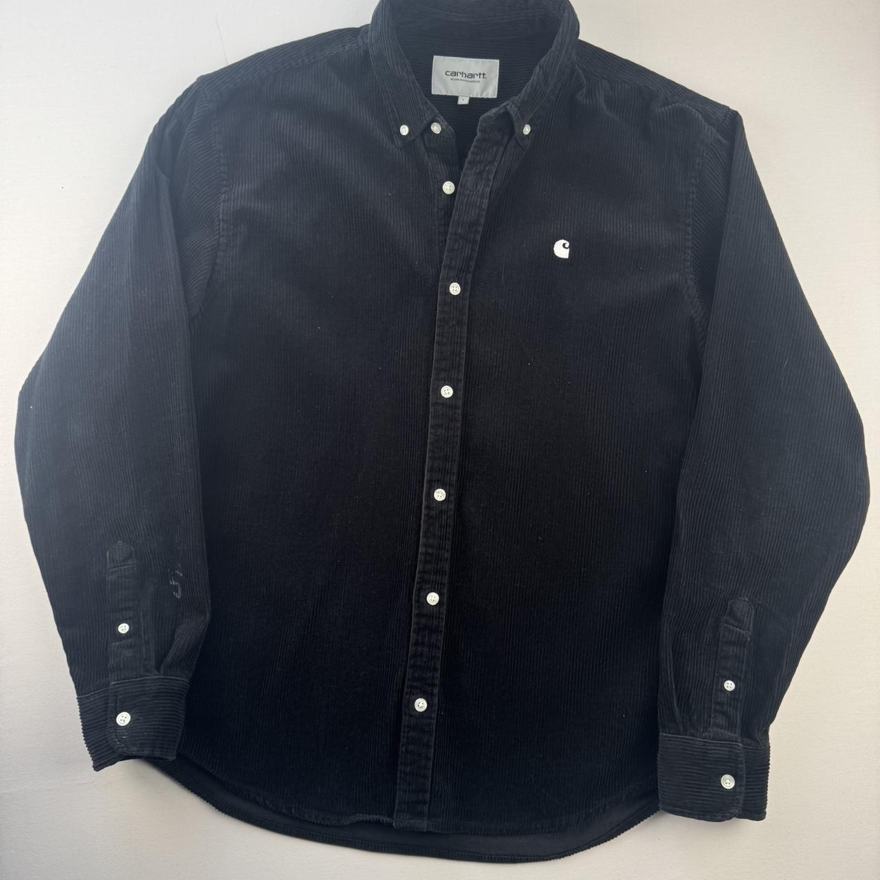 Carhartt WIP Black Corduroy Button Down Shirt L