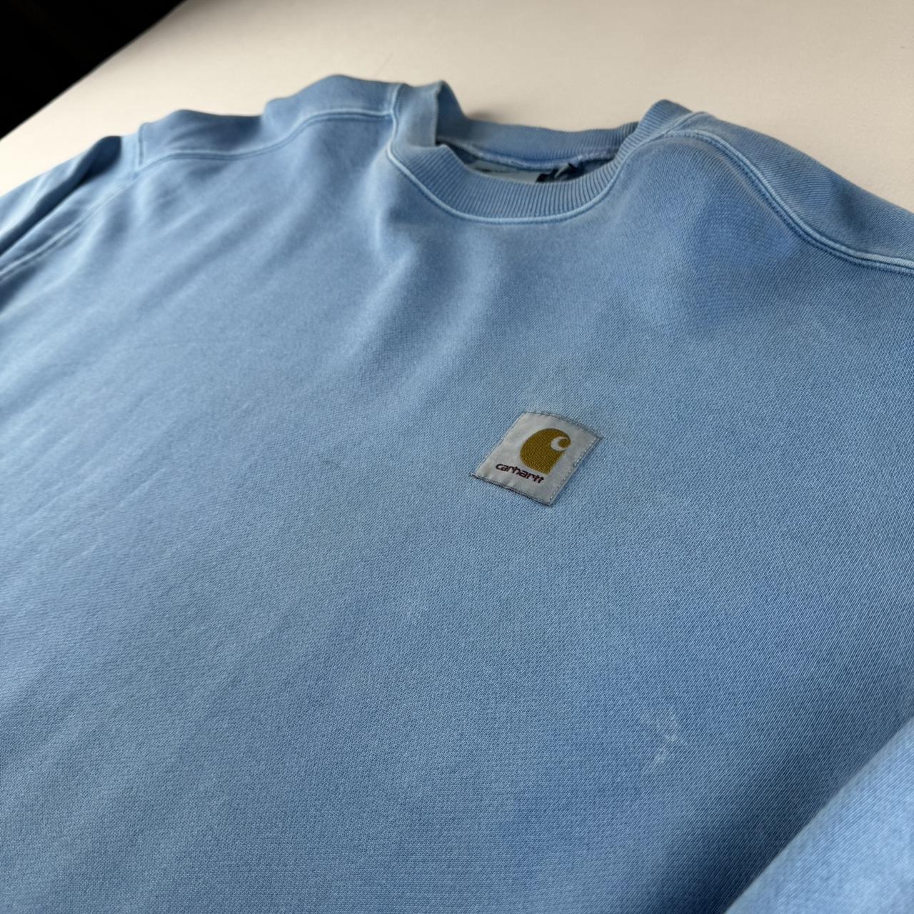 Blue Carhartt WIP Pocket Logo Nelson Sweatshirt L