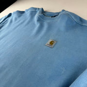 Blue Carhartt WIP Pocket Logo Nelson Sweatshirt L
