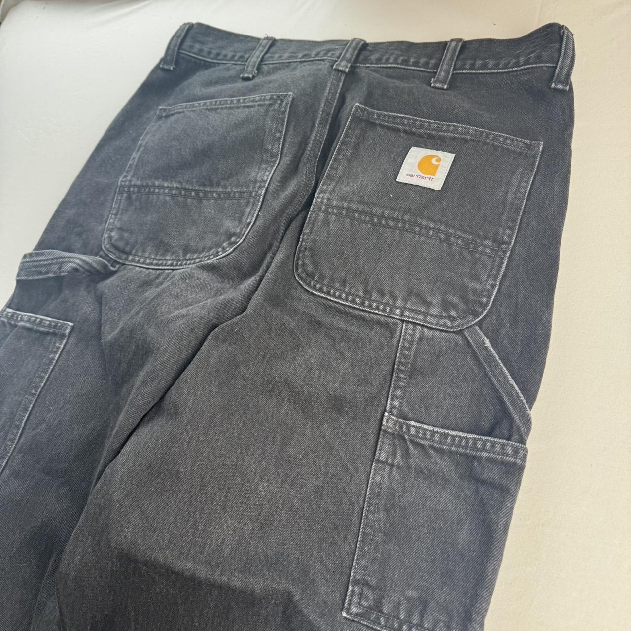 Carhartt WIP Heavyweight Black Single Knee Denim Baggy Jeans 32W 32L