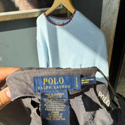 Polo Ralph Lauren grey cap with embroidered pony logo on the front.