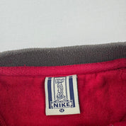 1990s Nike Embroidered Spellout Burgundy Womens Sweatshirt 14
