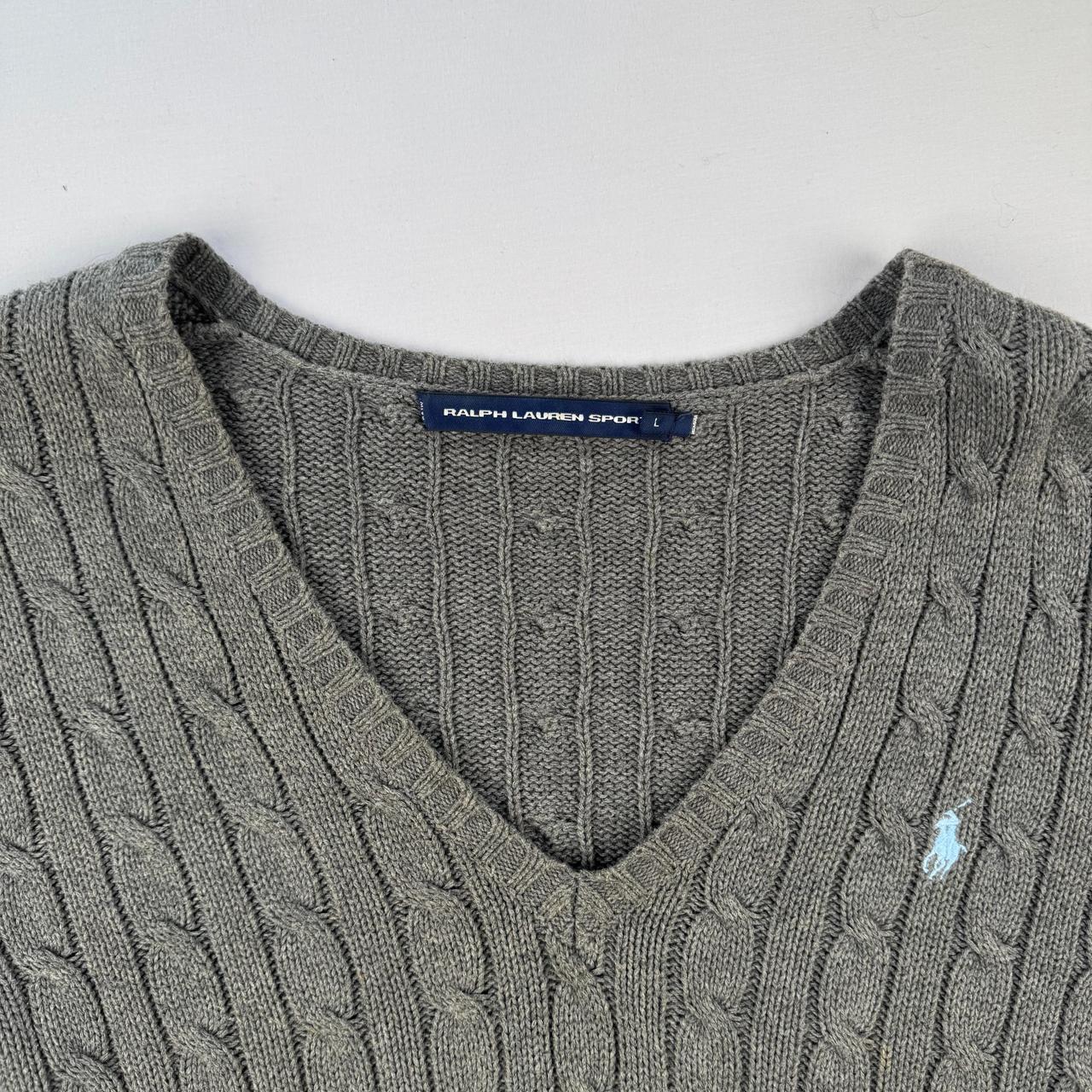 Ralph Lauren Sport Crewneck Knit Sweater in Grey Size L