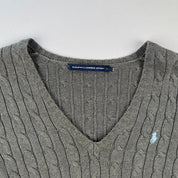 Ralph Lauren Sport Crewneck Knit Sweater in Grey Size L