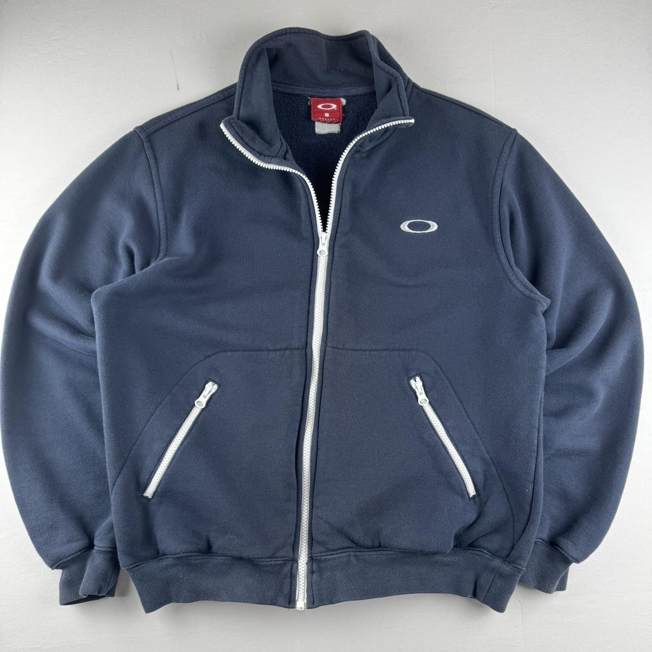 Early 2000s Oakley Embroidered Logo Full Zip Thick Sweatshirt Size Small