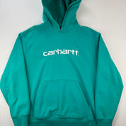 Carhartt WIP Turqoise Spellout Hoodie L