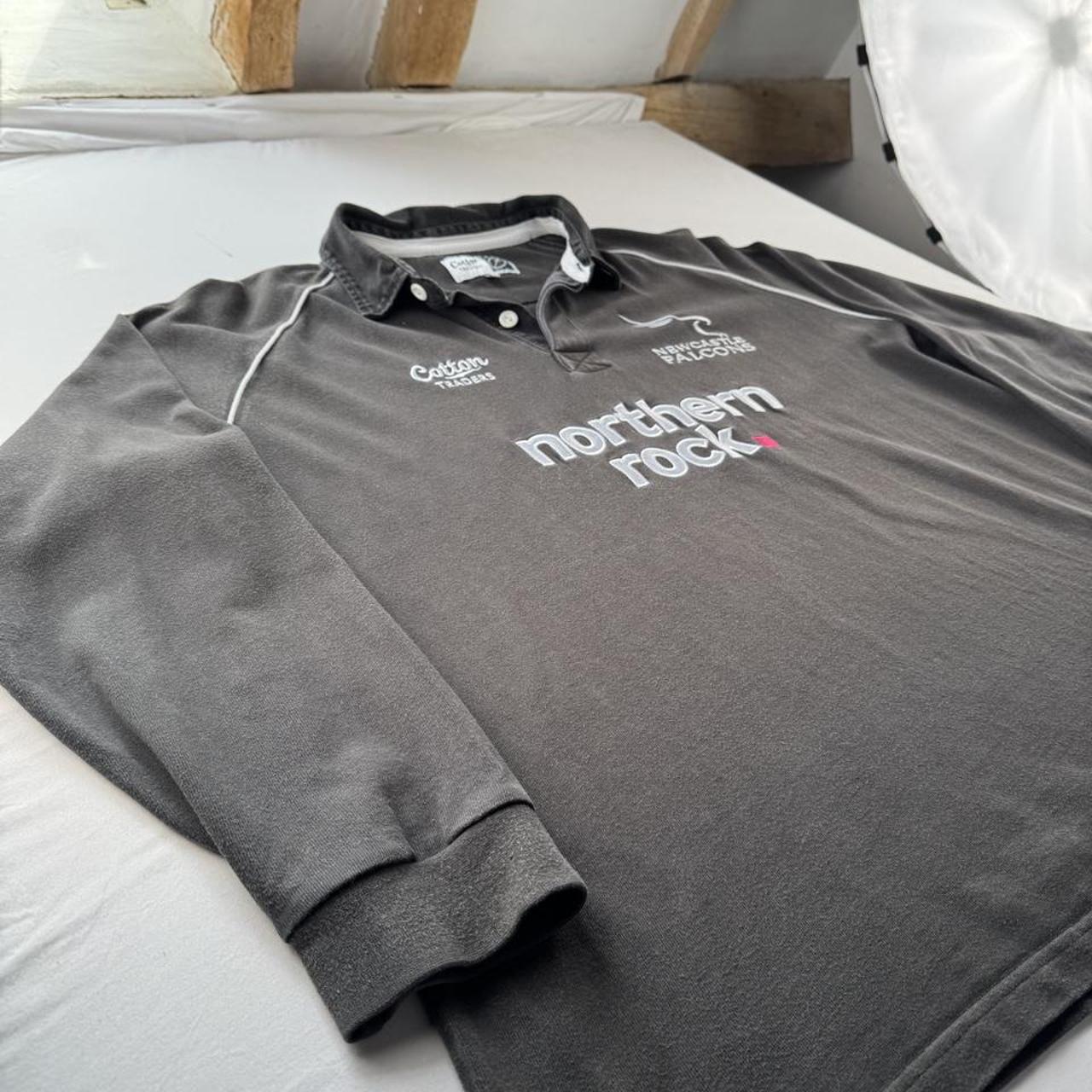 Newcastle Falcons Early 2000s Cotton Traders Rugby Polo Shirt XXXL