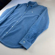 Blue Carhartt WIP Long Sleeve Madison Corduroy Button Down Shirt M