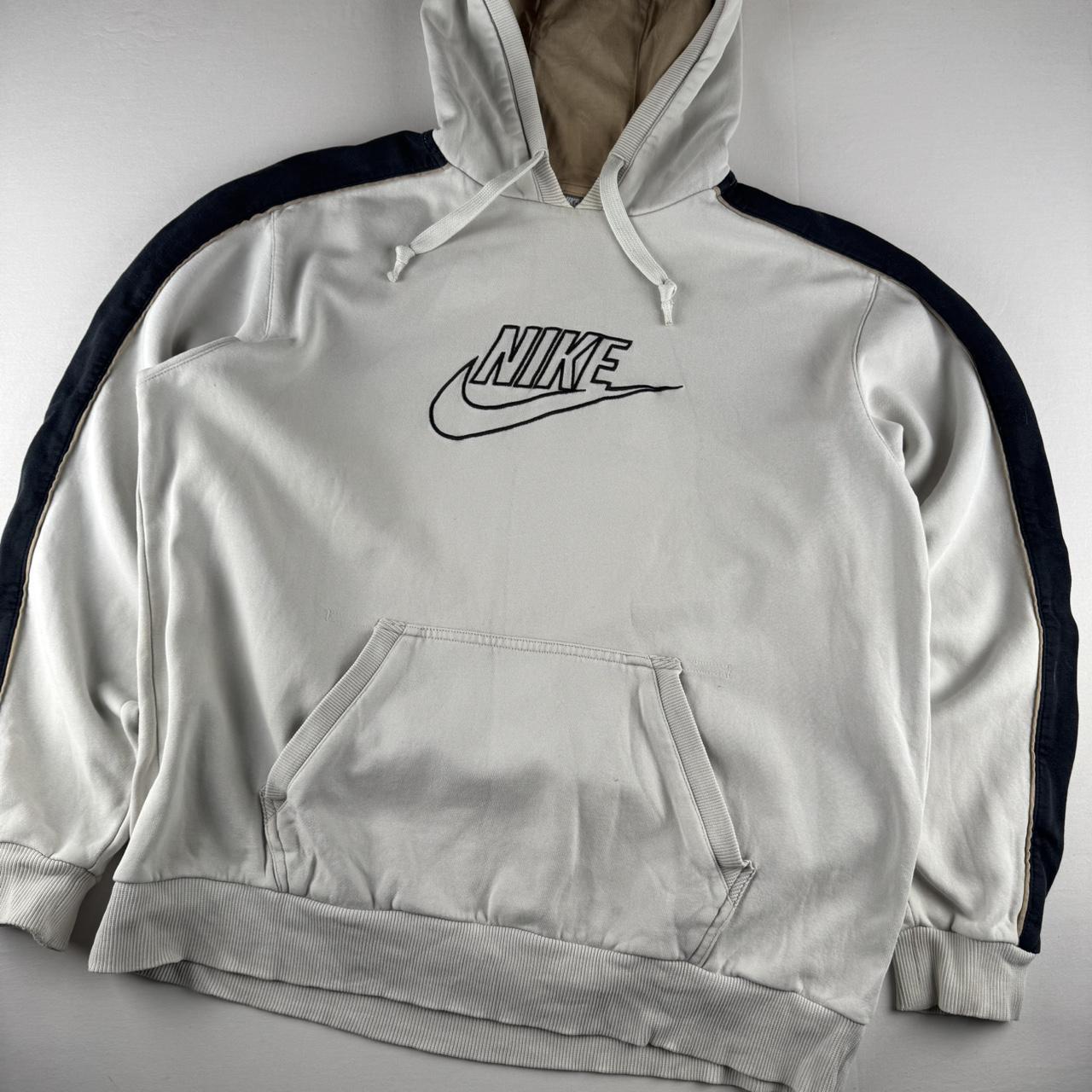 Early 2000s Nike Embroidered Spellout Oversized Hoodie L