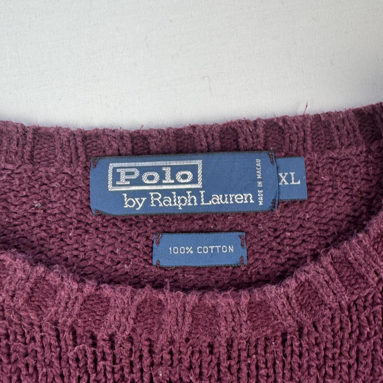 Polo By Ralph Lauren Crewneck Knit Sweater in Purple Size XL