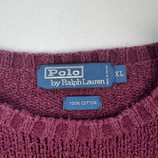 Polo By Ralph Lauren Crewneck Knit Sweater in Purple Size XL