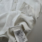 White and Green Carhartt WIP Long Sleeve Madison Corduroy Button Down Shirt L
