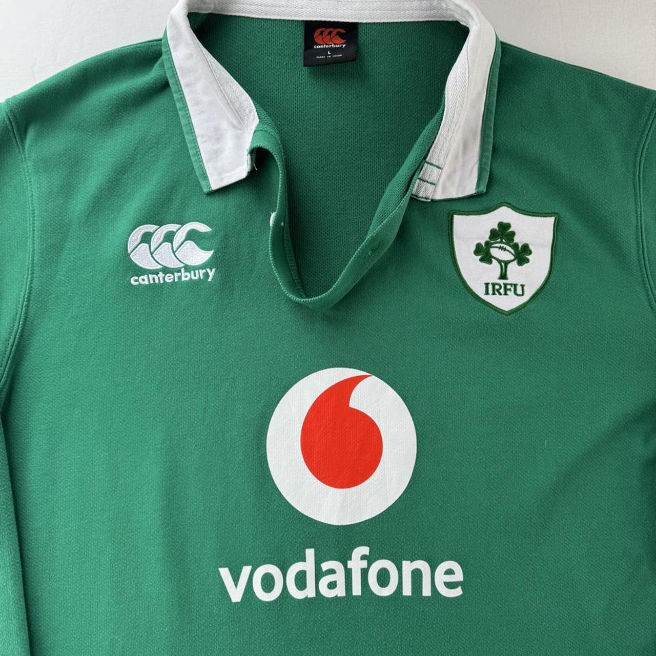 Canterbury Ireland Rugby Long Sleeve Rugby Polo Shirt L