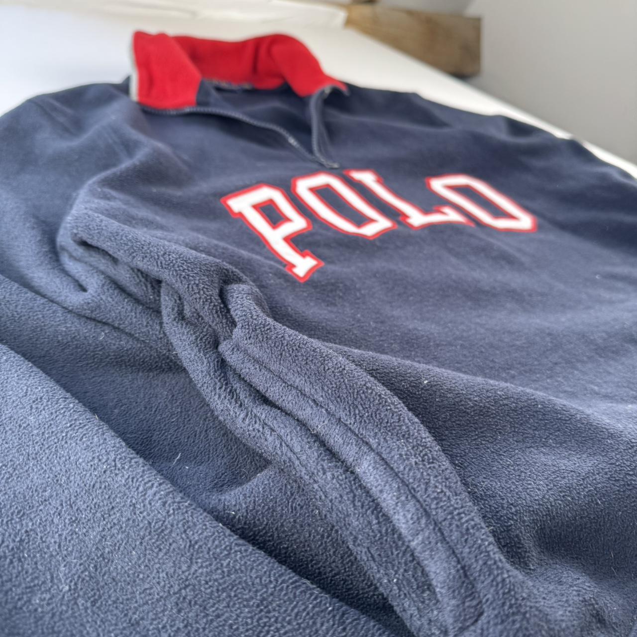 Polo Ralph Lauren Embroidered Fleece Quarter Zip Navy M