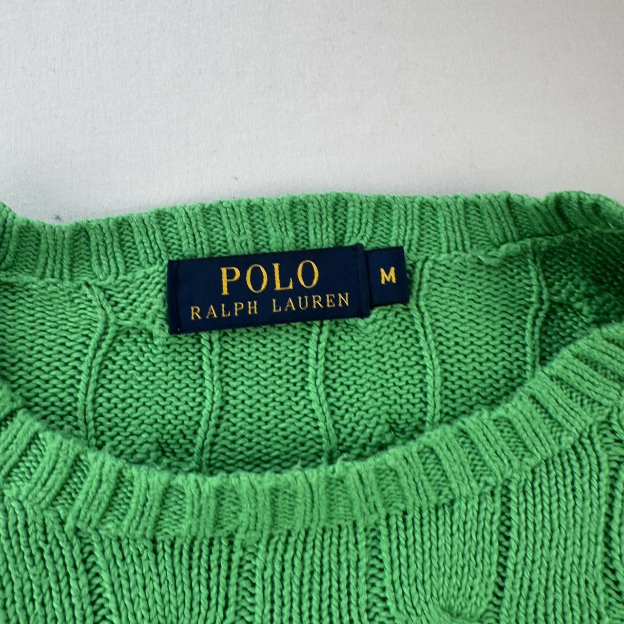 Polo Ralph Lauren Embroidered Pony Knitted Cableknit Crewneck M