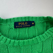 Polo Ralph Lauren Embroidered Pony Knitted Cableknit Crewneck M