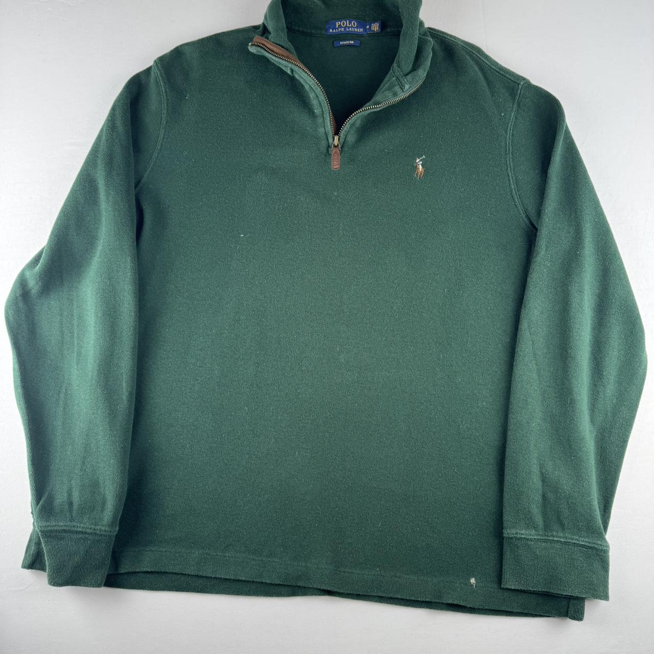 Polo Ralph Lauren Embroidered Logo Green Quarter Zip Fleece M