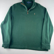 Polo Ralph Lauren Embroidered Logo Green Quarter Zip Fleece M