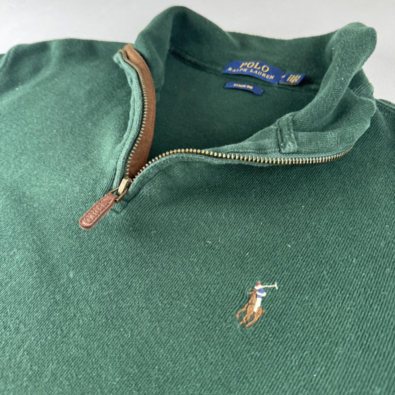 Polo Ralph Lauren Embroidered Logo Green Quarter Zip Fleece M