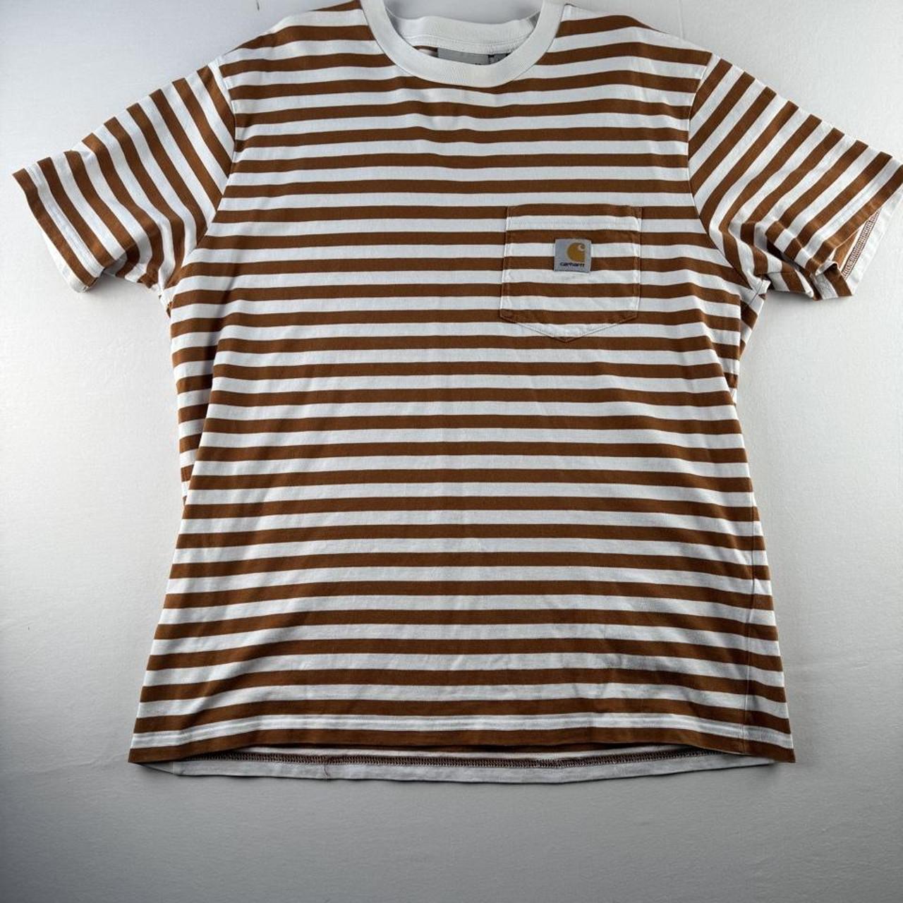 Carhartt WIP Striped Scotty Pocket T-Shirt L