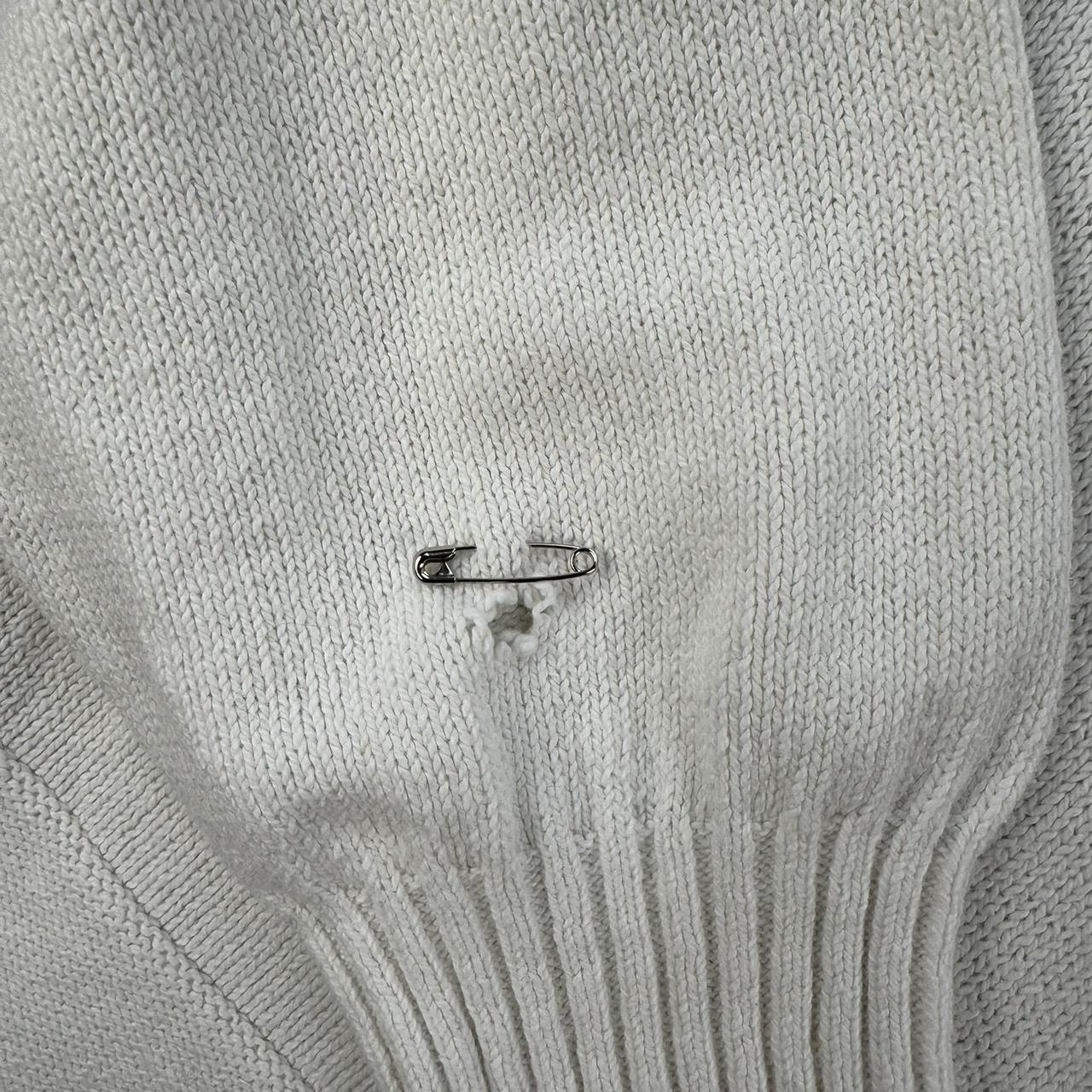 Early 2000s White Stone Island Knitted Jumper L