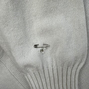 Early 2000s White Stone Island Knitted Jumper L