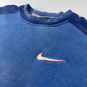 Distressed 1990s Nike Embroidered Swoosh Sweatshirt S