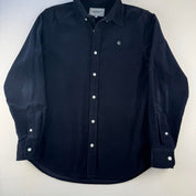 Navy Carhartt WIP Long Sleeve Madison Corduroy Button Down Shirt S