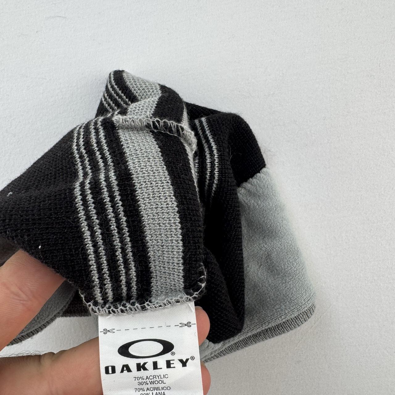 Y2k Oakley Embroidered Logo Striped Beanie