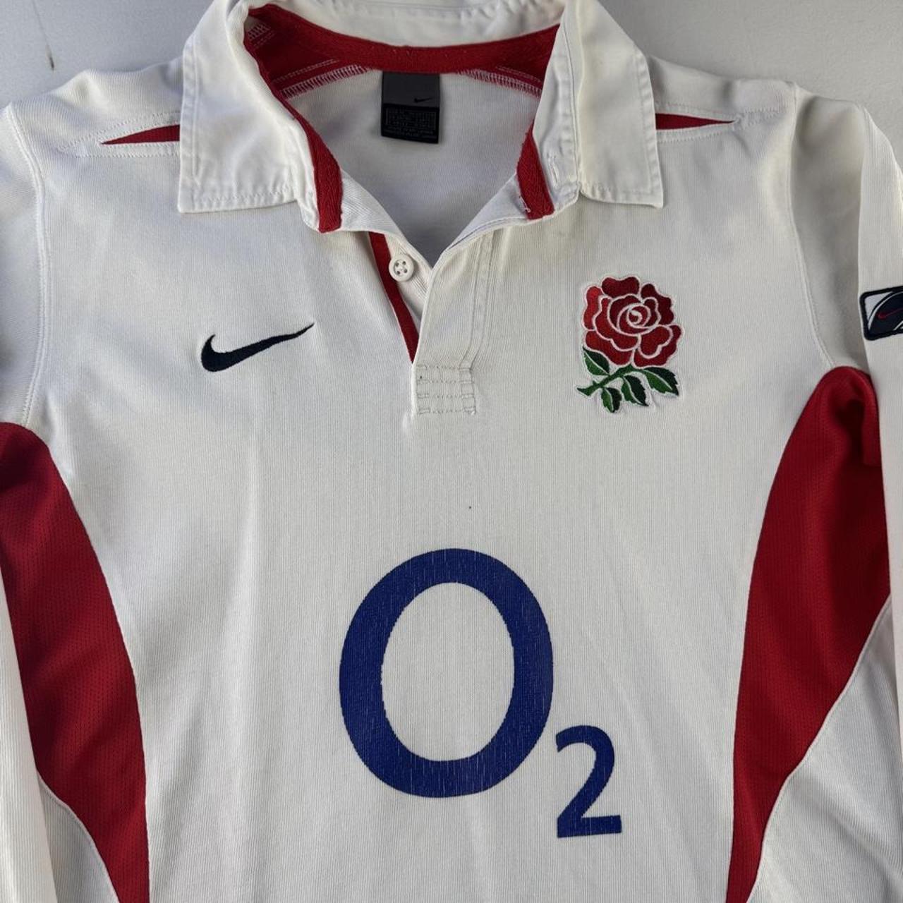 2003 England Home Nike Rugby Polo Shirt M
