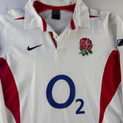 2003 England Home Nike Rugby Polo Shirt M