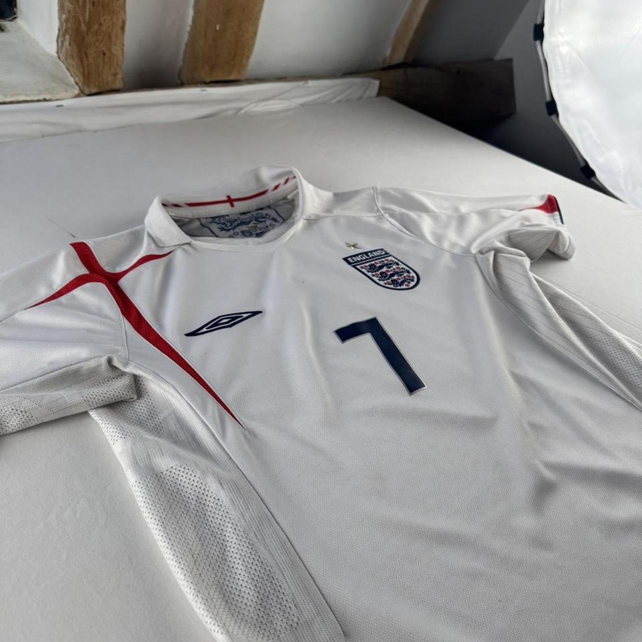 2005-07 Umbro England Home David Beckham 7 Jersey S
