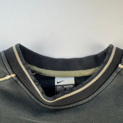 Vintage 2000s Nike Embroidered Dark Green and Cream Nike Sweatshirt L
