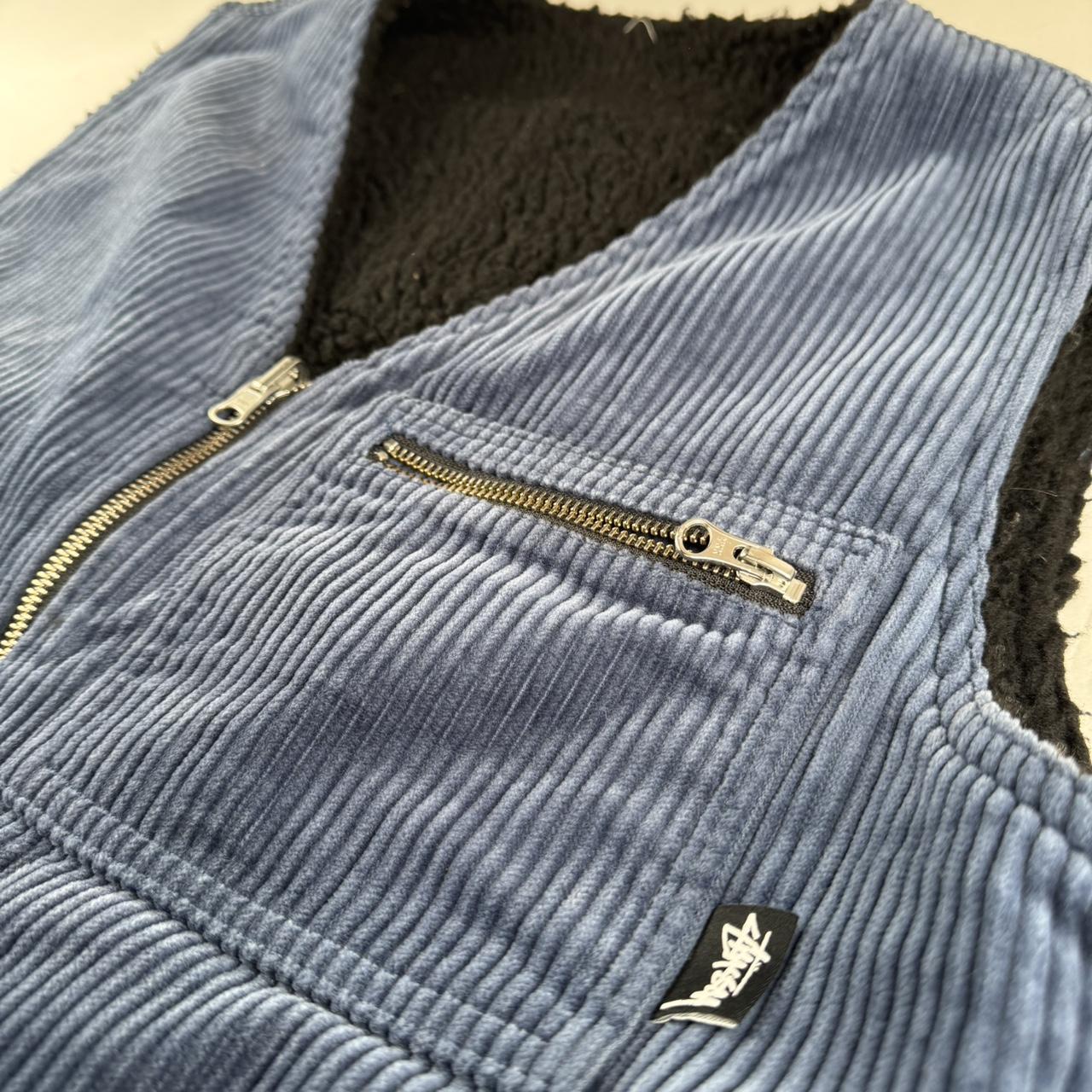 Unisex Rare Stussy Reversible Sherpa Corduroy Gilet Size Small