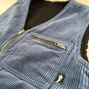 Unisex Rare Stussy Reversible Sherpa Corduroy Gilet Size Small