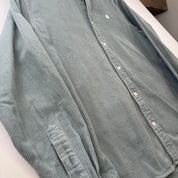 Light Teal Carhartt WIP Long Sleeve Madison Corduroy Button Down Shirt S