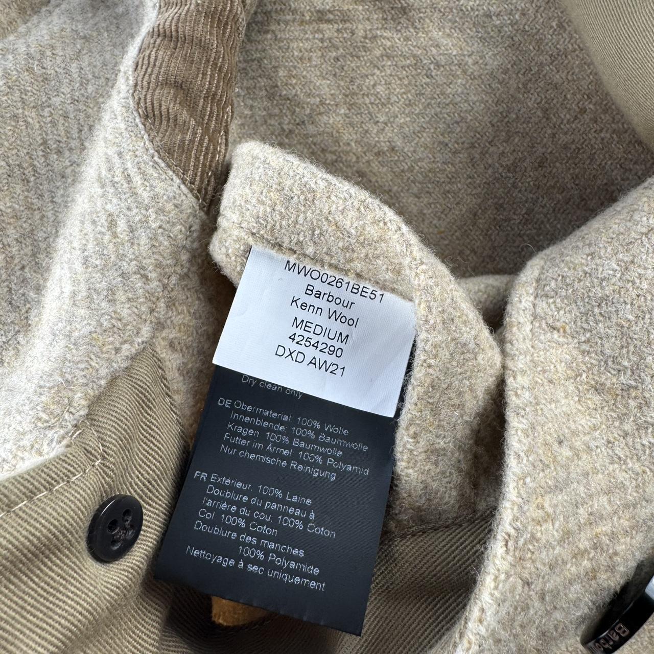 Modern Barbour Tartan Embroidered Spellout Kenn Wool Jacket M