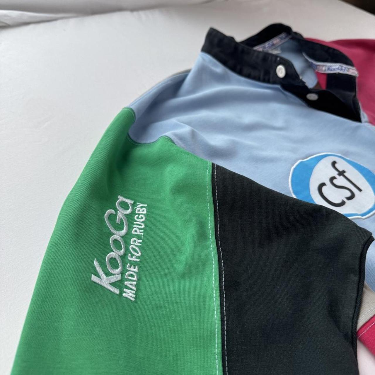 2002 Kooga Embroidered Harlequins Rugby Polo Shirt L