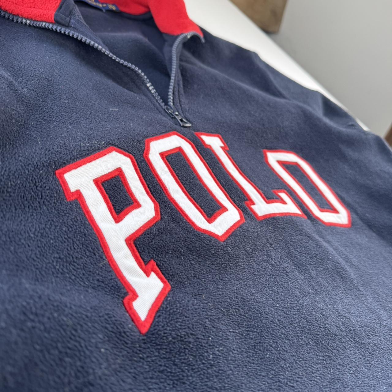 Polo Ralph Lauren Embroidered Fleece Quarter Zip Navy M