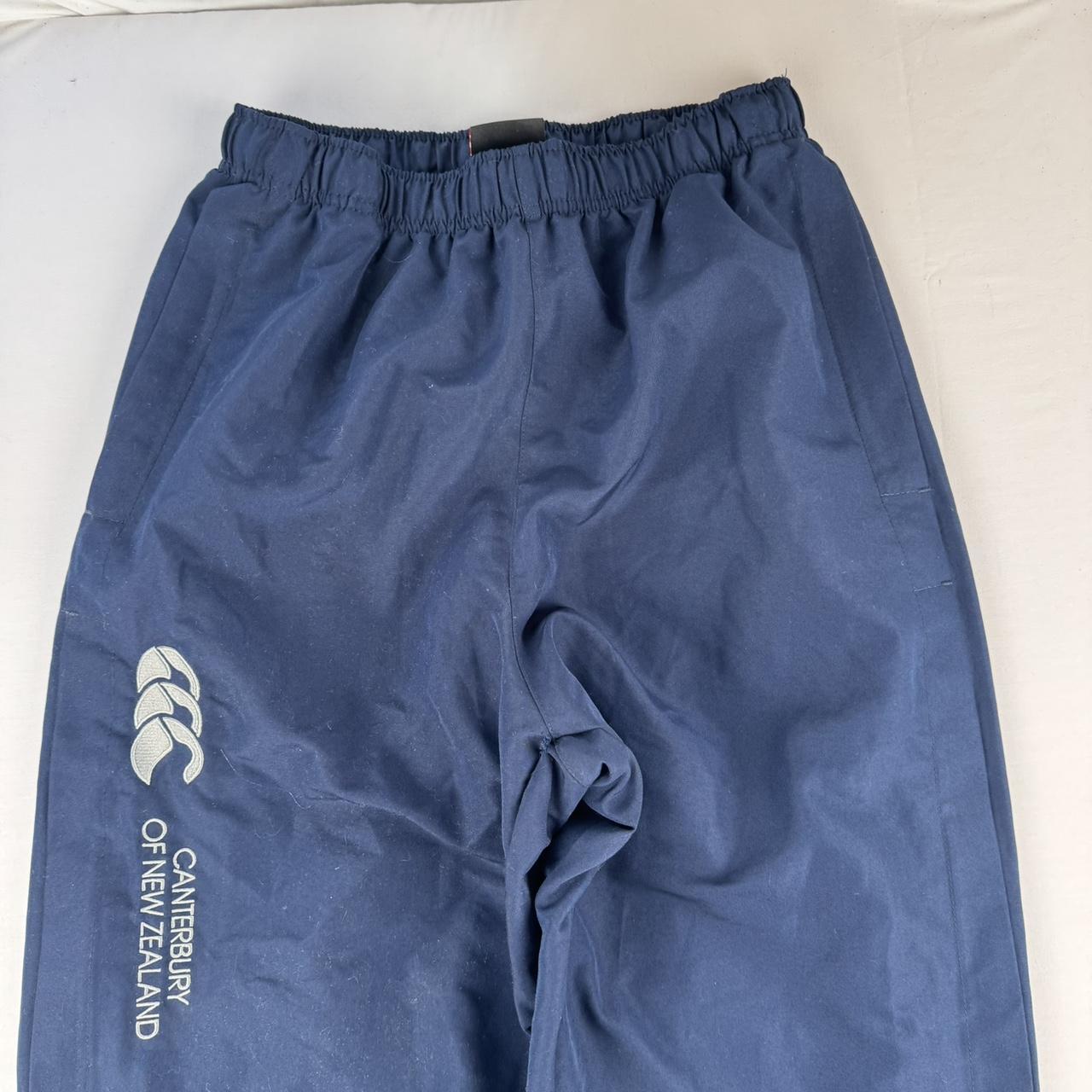 Canterbury Tracksuit Bottoms Cuffed Navy and White S