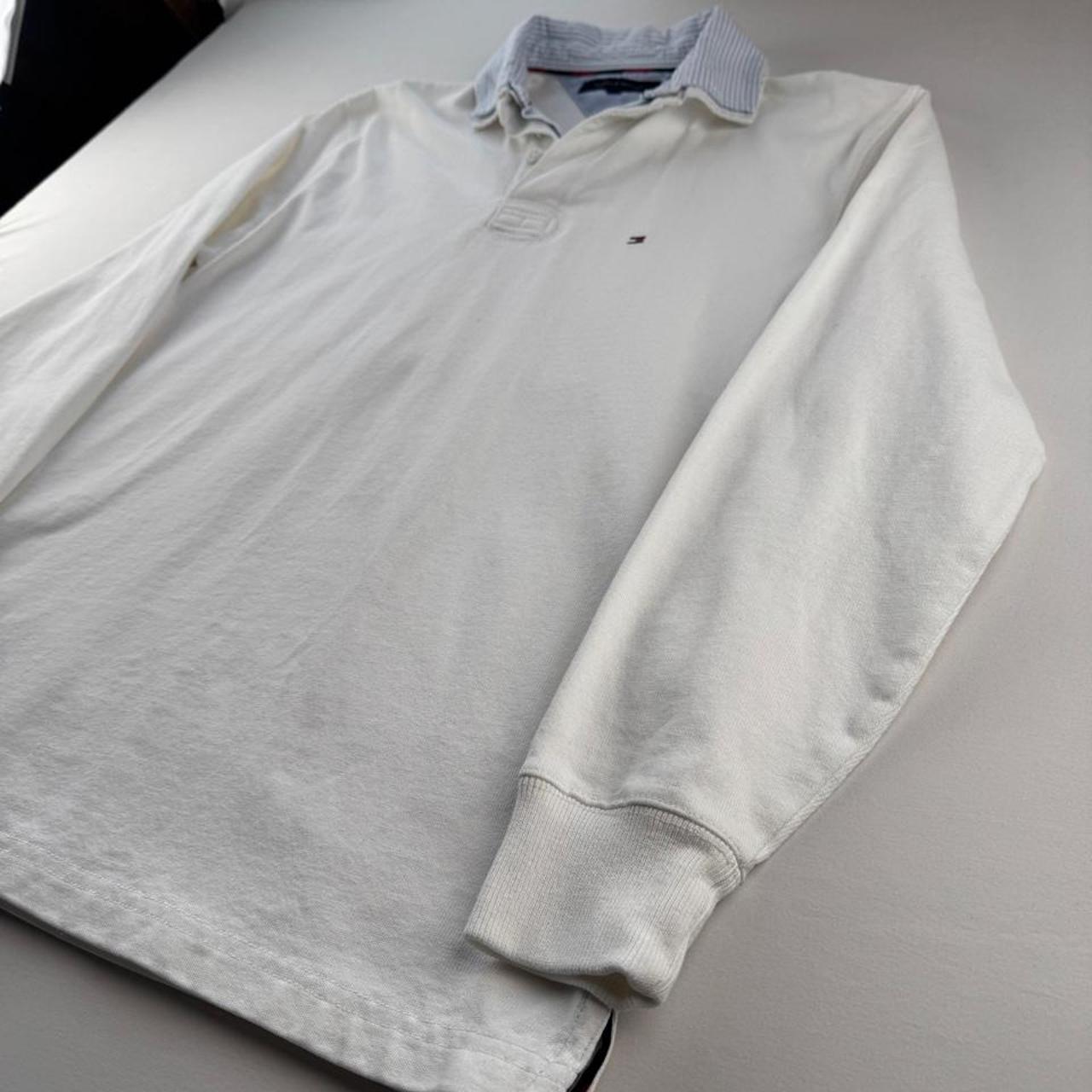 Thick Tommy Hilfiger Embroidered Logo Rugby Polo Shirt M
