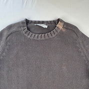 Yves Saint Laurent Crewneck Knit Sweater in Grey Size XL