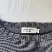 Yves Saint Laurent Crewneck Knit Sweater in Grey Size XXL