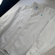 Carhartt WIP White and Green Corduroy Button Down Shirt L