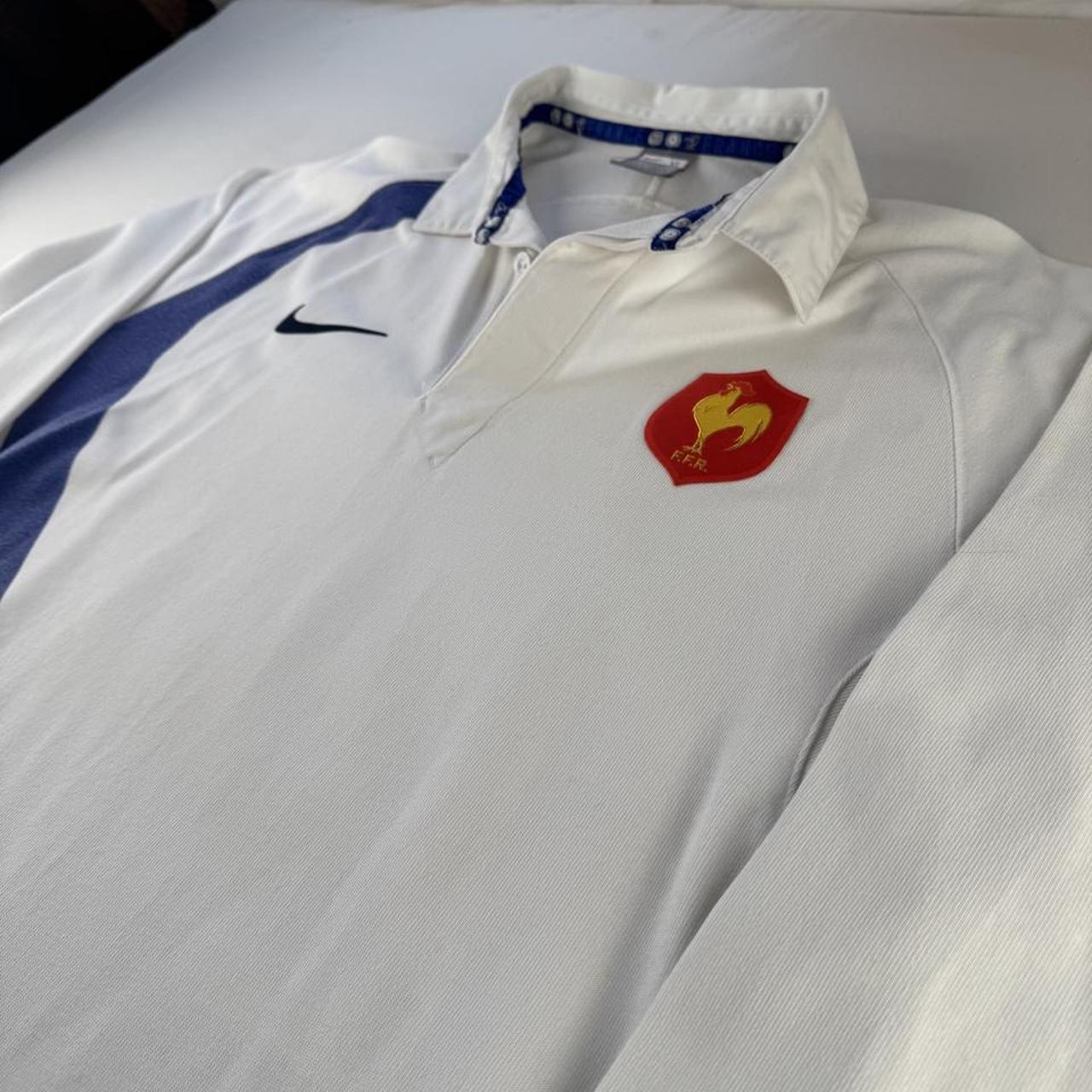 Nike 2007 France Rugby Long Sleeve Rugby Polo XL