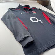 2003 Nike England Rugby Polo Shirt L