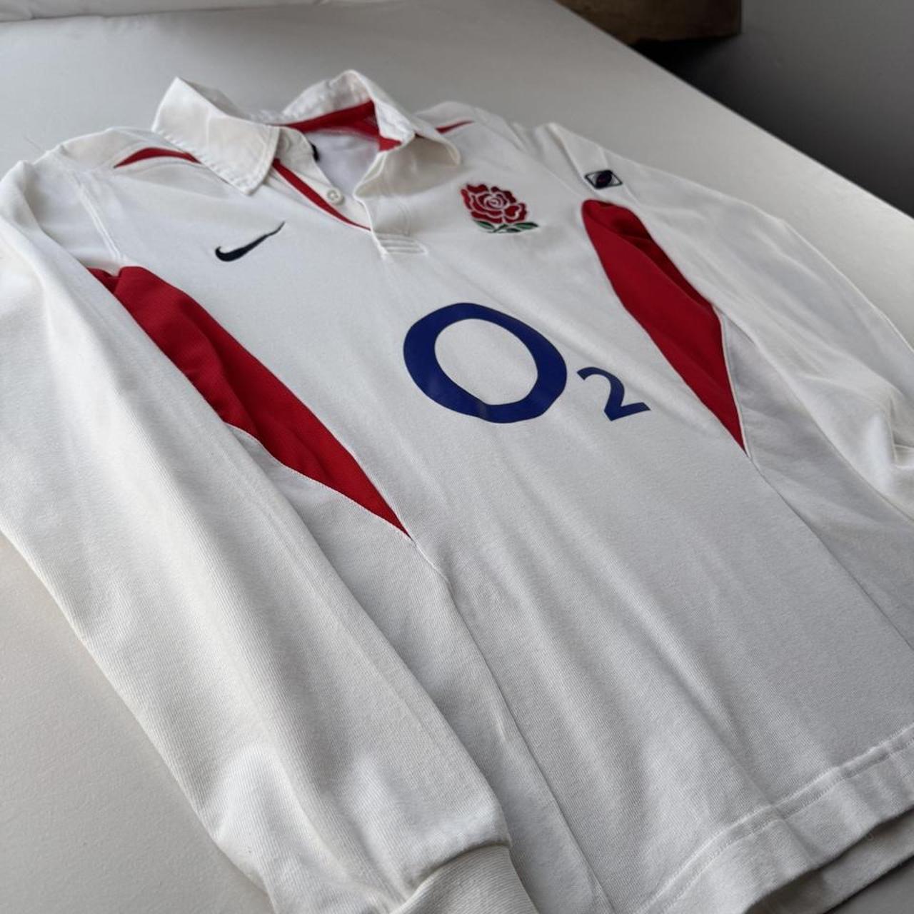 2003 England Rugby Home Long Sleeve Rugby Polo S